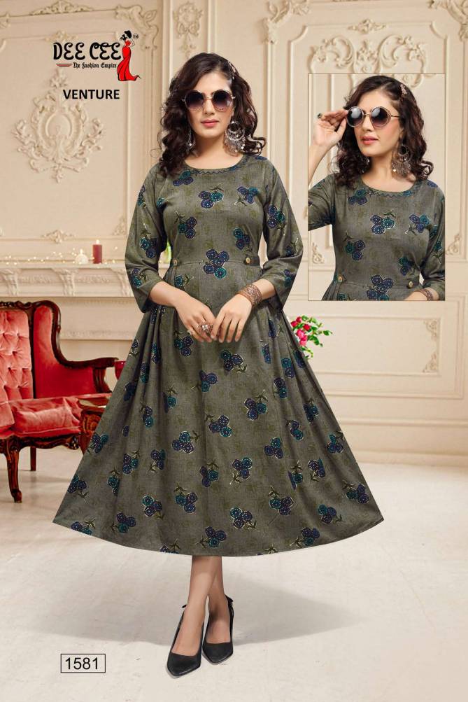 Dee Cee Venture New Exclusive Ethnic Wear Rayon Kurtis Collection